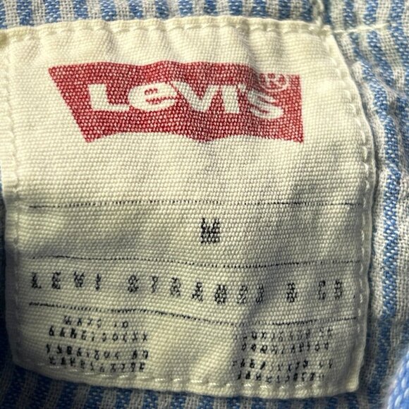 Levis Long Sleeve Button Up Shirt Blue Plaid Slim Fit Medium Mens Medium * - Picture 3 of 10